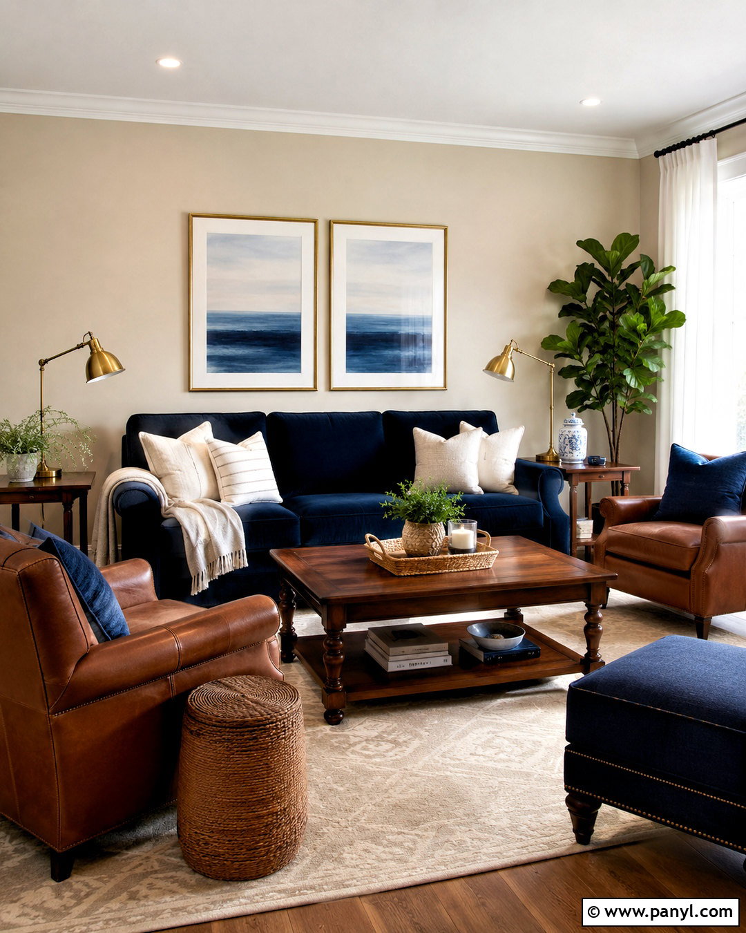 Navy Blue With Beige Walls - 20 What Colors Go With Beige Walls