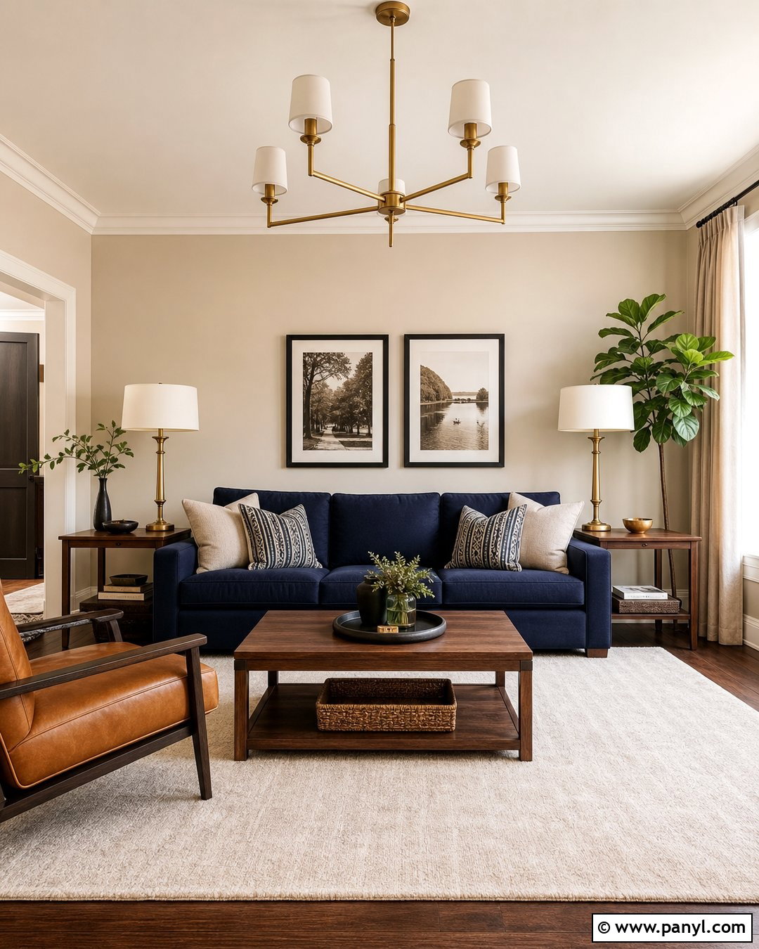 Navy Blue With Beige Walls - 20 Colours That Go With Beige Walls