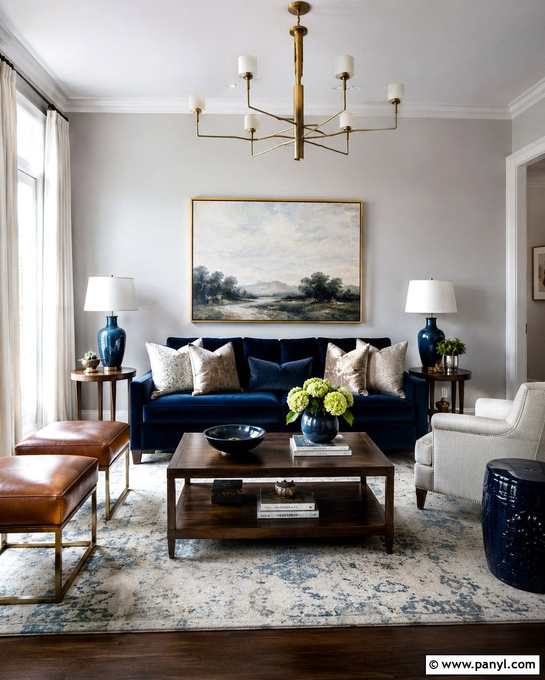 Navy Blue With Gray Walls - 20 What Goes With Gray Walls