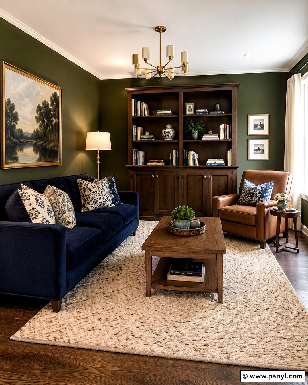 Navy Blue With Olive Green Walls - 20 What Colours Go With Olive Green Walls