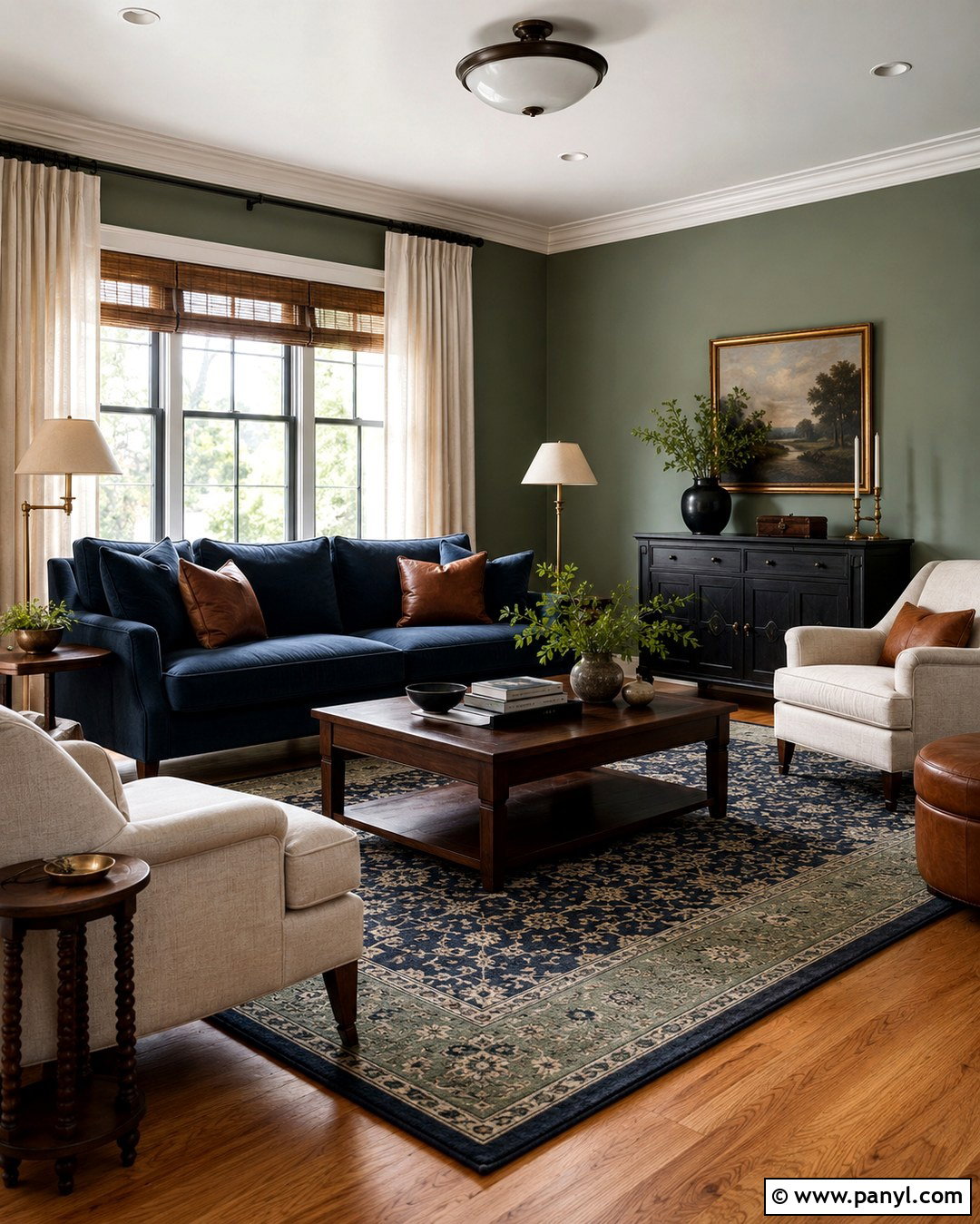 Navy Blue With Sage Green Walls - 20 What Color Goes With Sage Green Walls