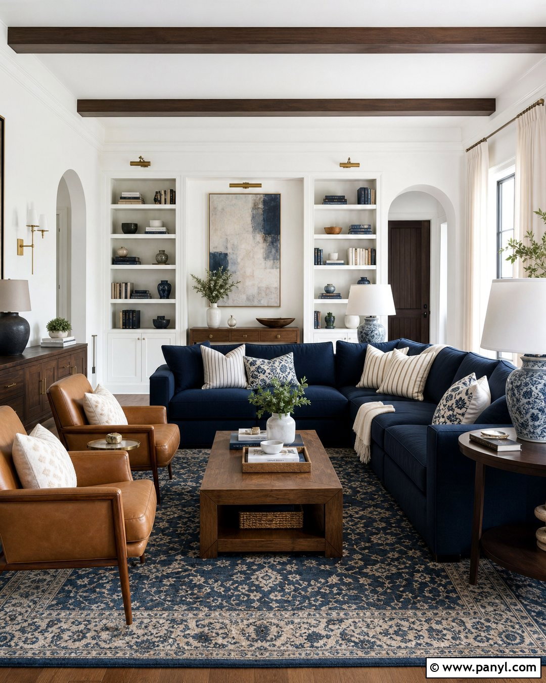 Navy Blue With White Walls - 20 Shades For White Walls