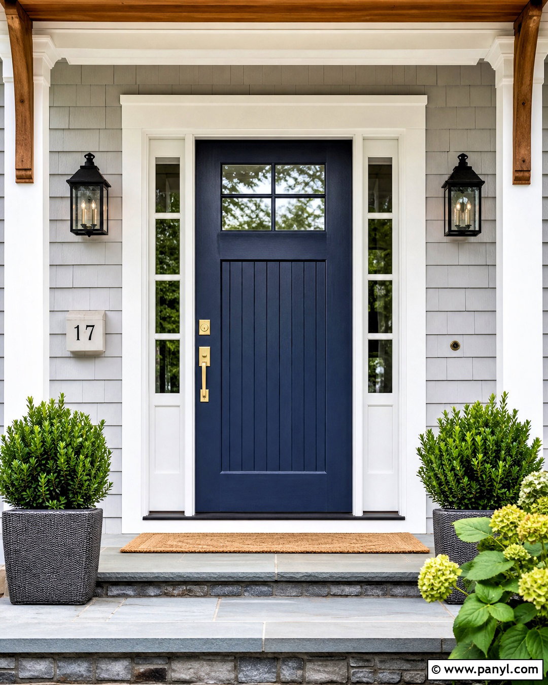 Navy Blue Wooden Door - 20 wooden door colour ideas