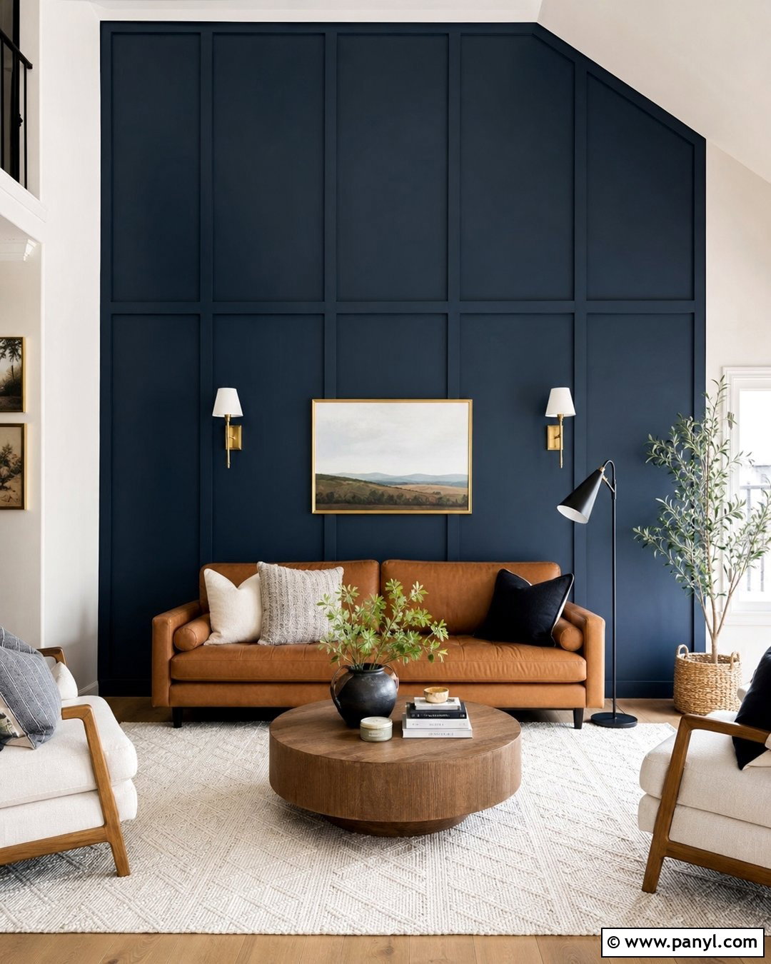 Navy Board And Batten Accent Wall - 35 Navy Accent Wall Ideas