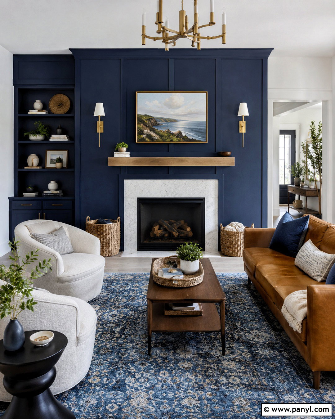 Navy Board And Batten Fireplace Wall - 20 board and batten fireplace wall ideas