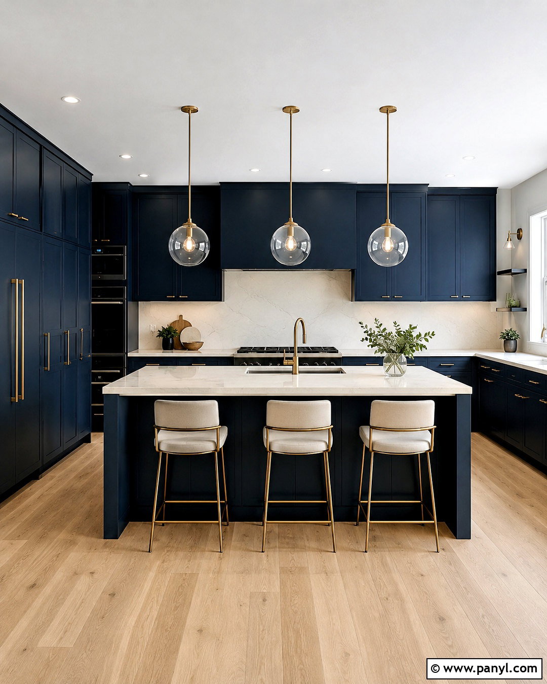 Navy Cabinets With Cream Quartz Countertops - 20 navy and cream kitchen ideas