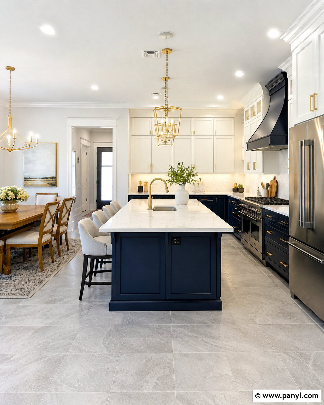 Navy Cabinets With Light Grey Floors - 20 light grey floors kitchen ideas