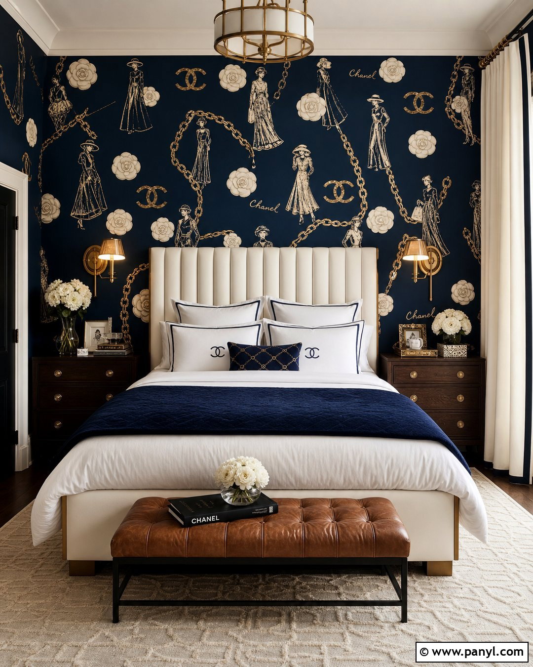 Navy Chanel Wallpaper Bedroom - 35 chanel wallpaper vintage ideas