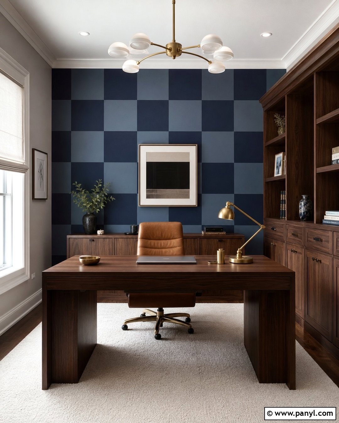 Navy Checkered Wall Paint - 30 checkered wall paint ideas