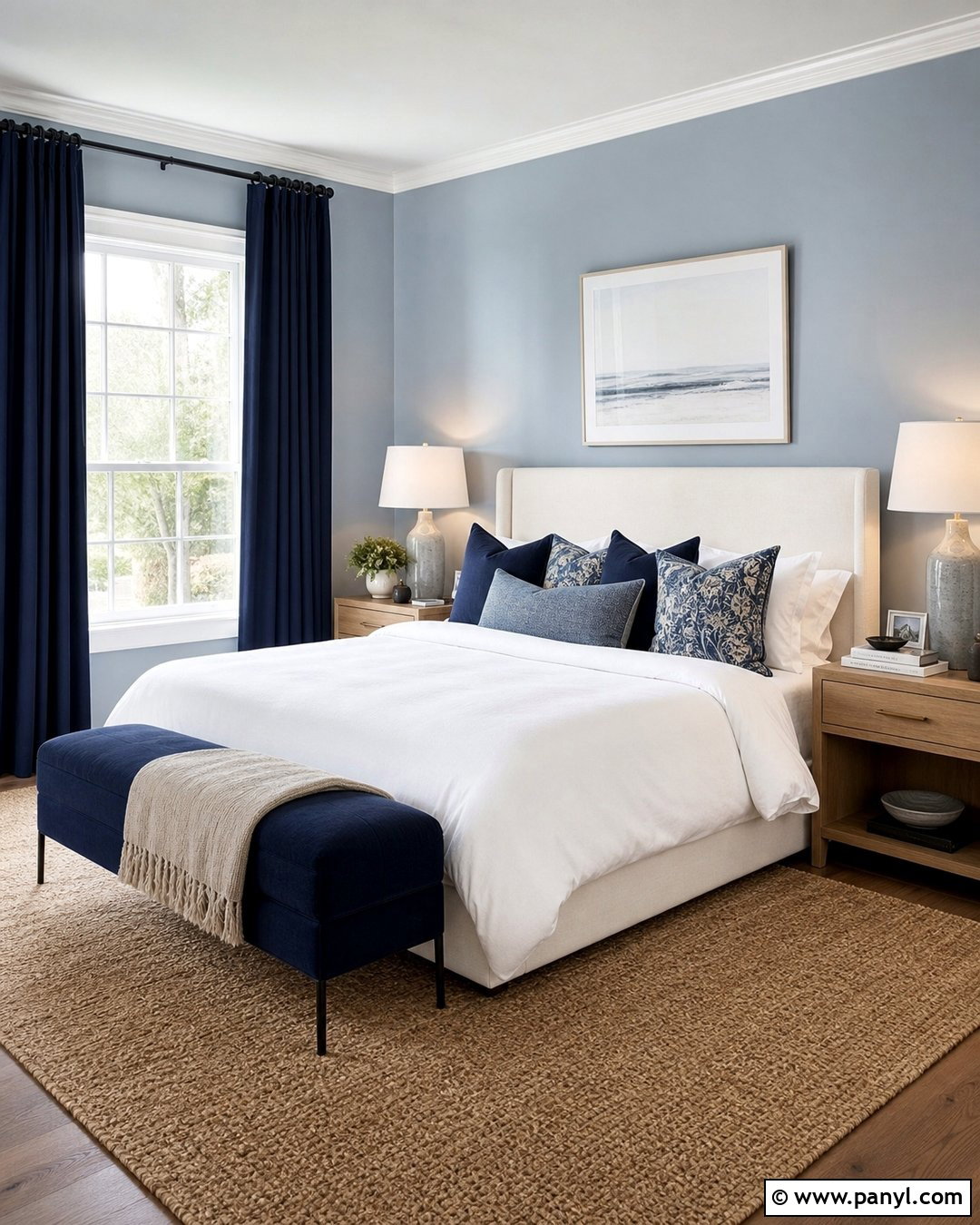 Navy Curtains With Light Blue Walls - 20 Blue Wall With Curtains