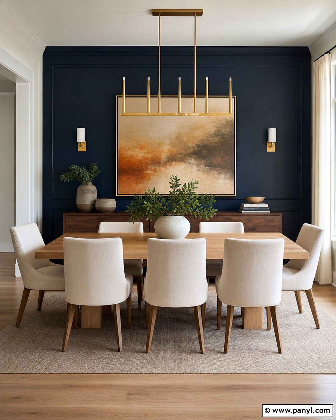 Navy Dining Room Accent Wall - 35 Navy Accent Wall Ideas