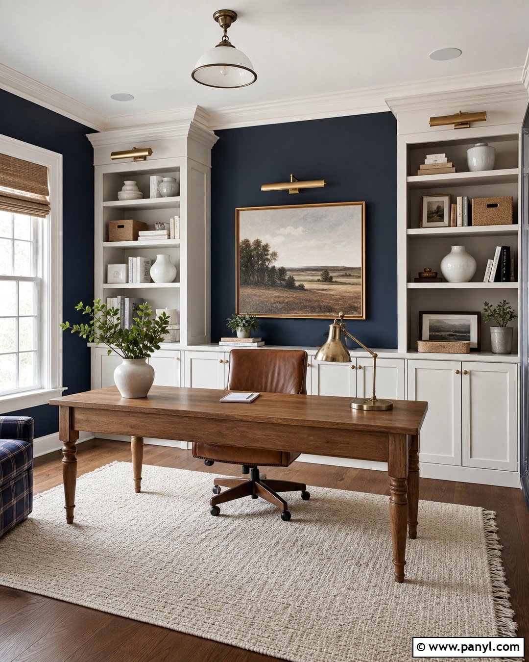 Navy Farmhouse Walls - 35 Farmhouse Wall Colors
