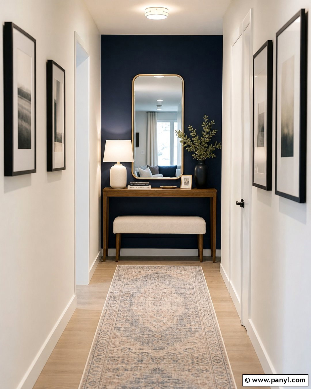 Navy Hallway Accent Wall - 35 Navy Accent Wall Ideas