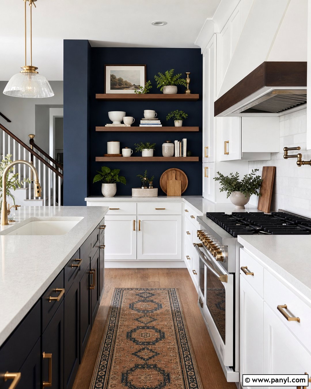 Navy Kitchen Accent Wall - 35 Navy Accent Wall Ideas
