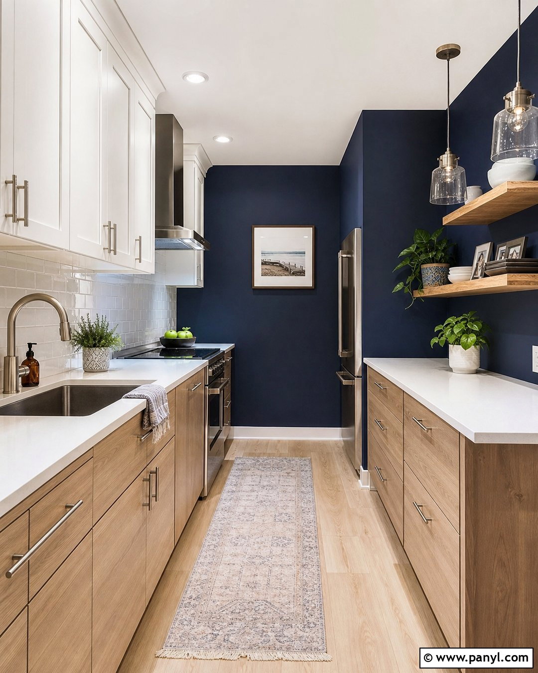 Navy Kitchen Walls In A Small Kitchen - 30 navy kitchen walls