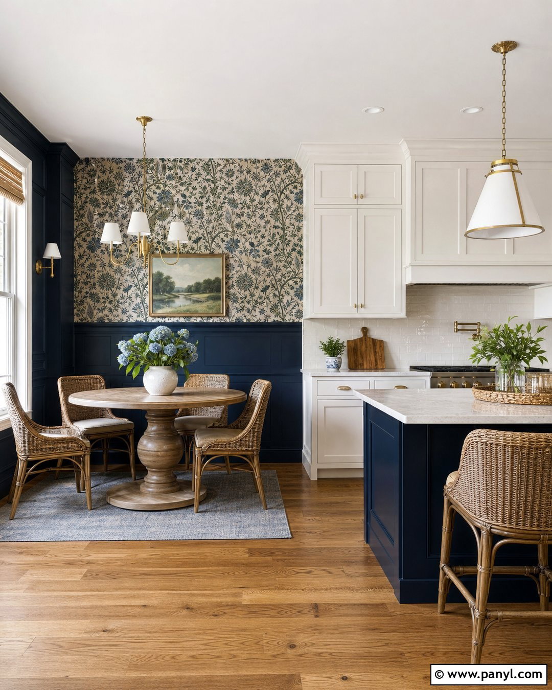 Navy Kitchen Walls With Wallpaper - 30 navy kitchen walls