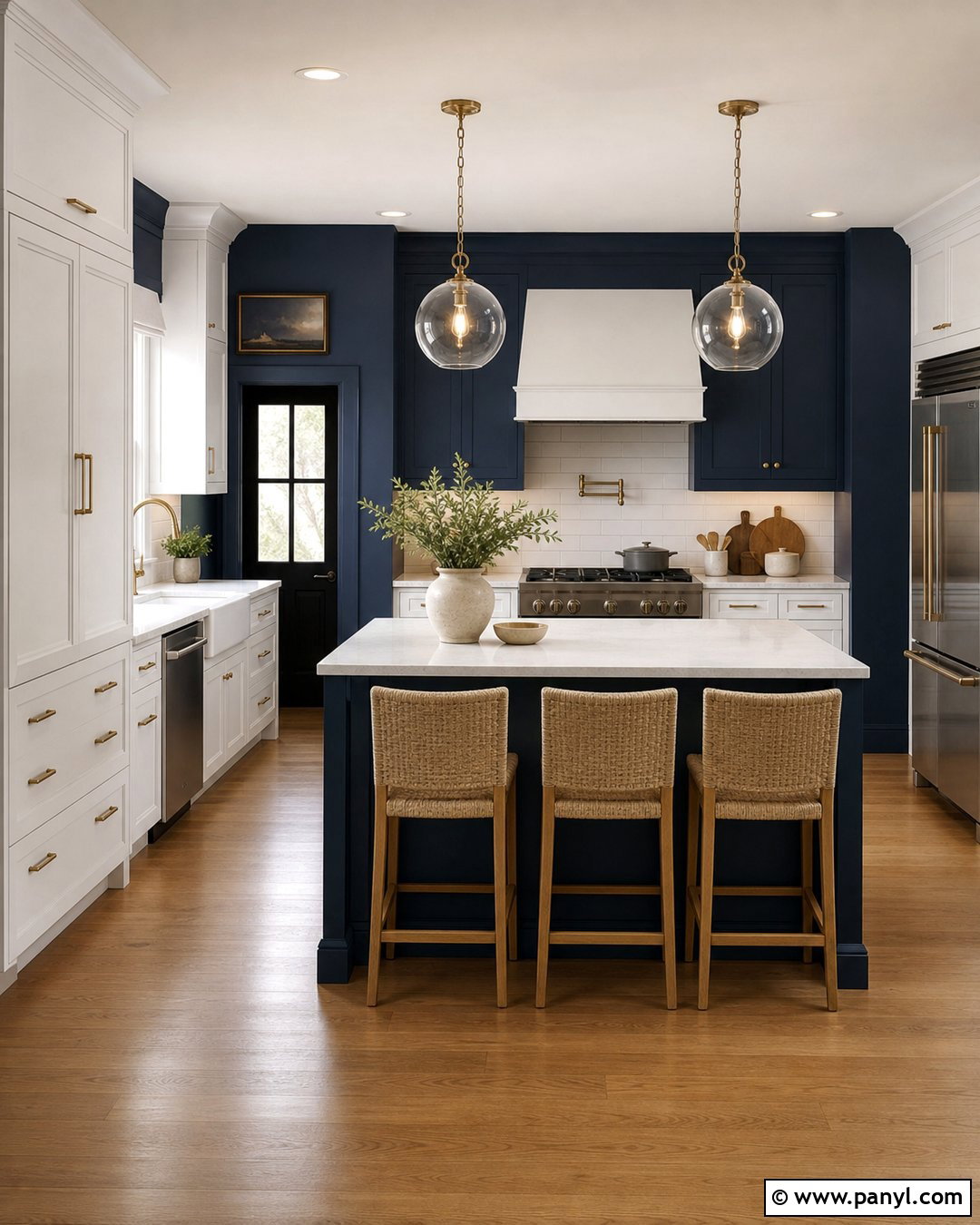 Navy Kitchen Walls With White Cabinets - 30 navy kitchen walls