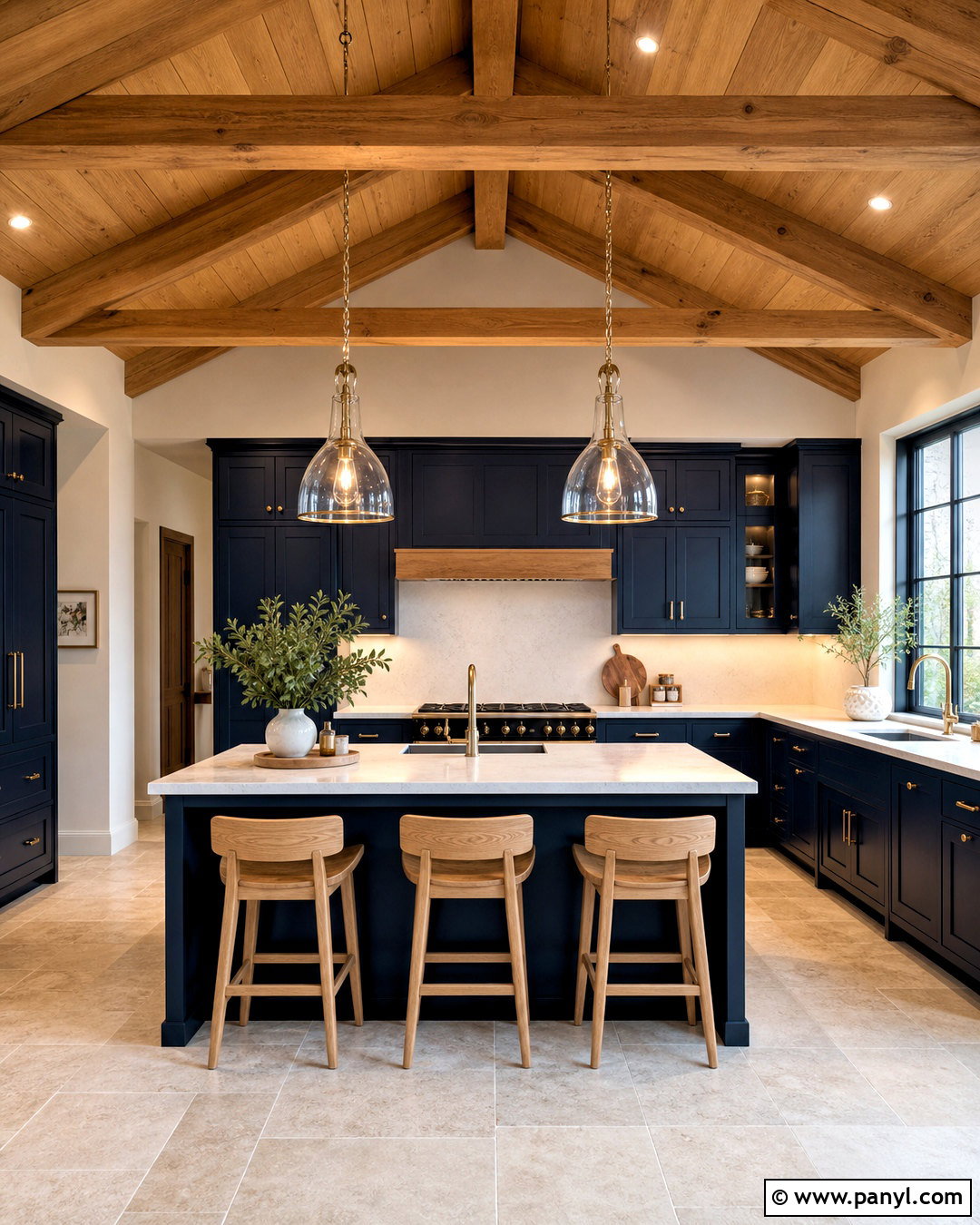 20 Navy and Wood Kitchen Ideas for a Warm, Modern Makeover