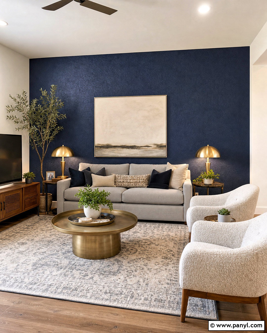 Navy Knockdown Texture Accent Wall - 20 knockdown texture walls