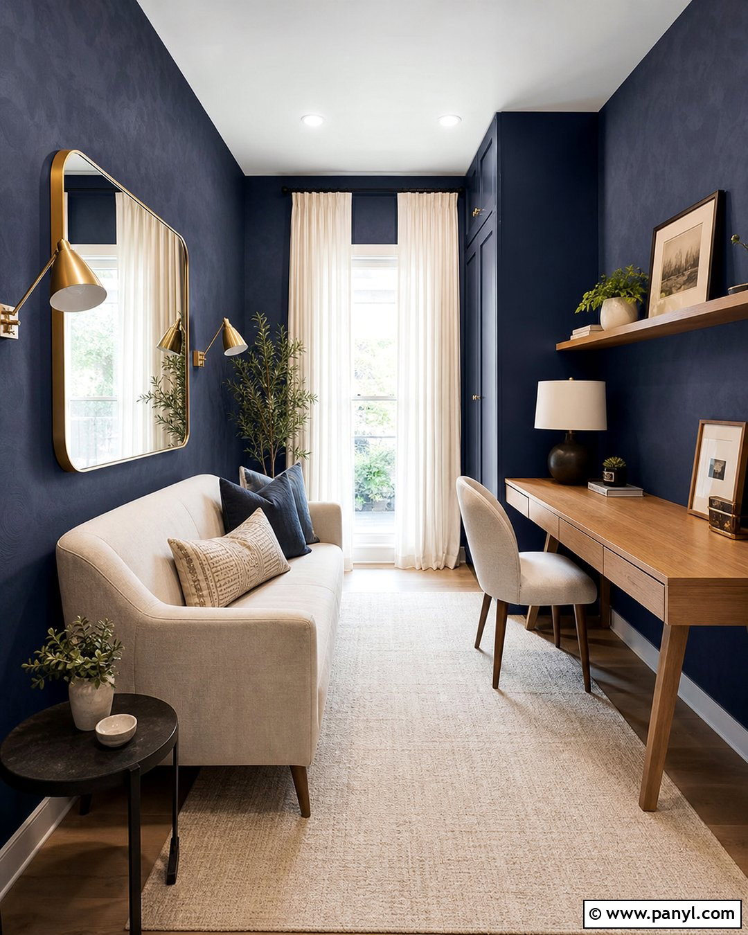 Navy Limewash Small Room - 25 Navy Limewash Walls