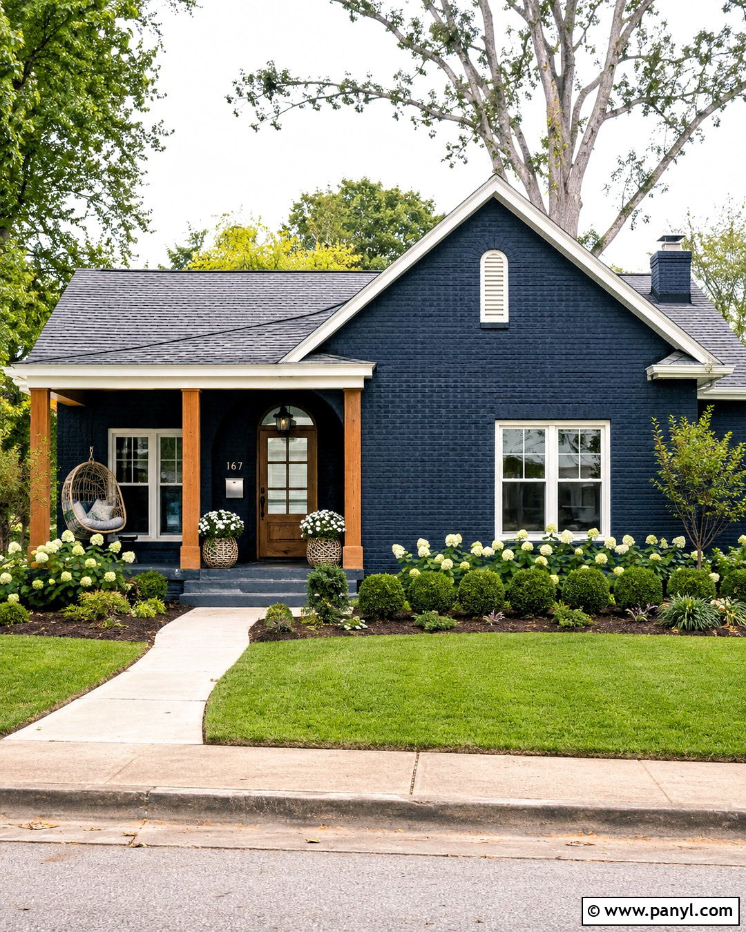Navy Painted Brick Exterior - 20 painted brick wall exterior ideas