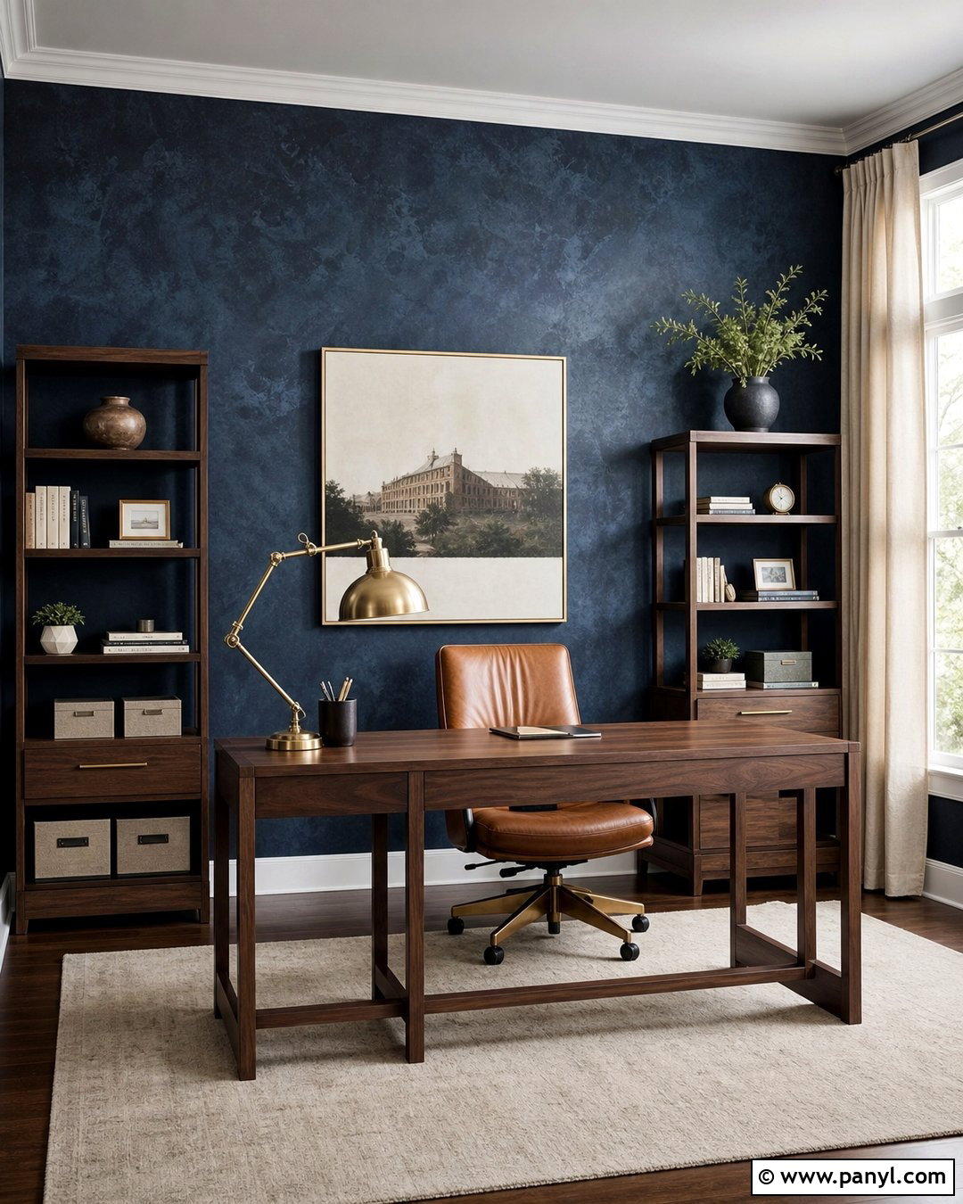 Navy Patina Wall - 35 patina wall ideas