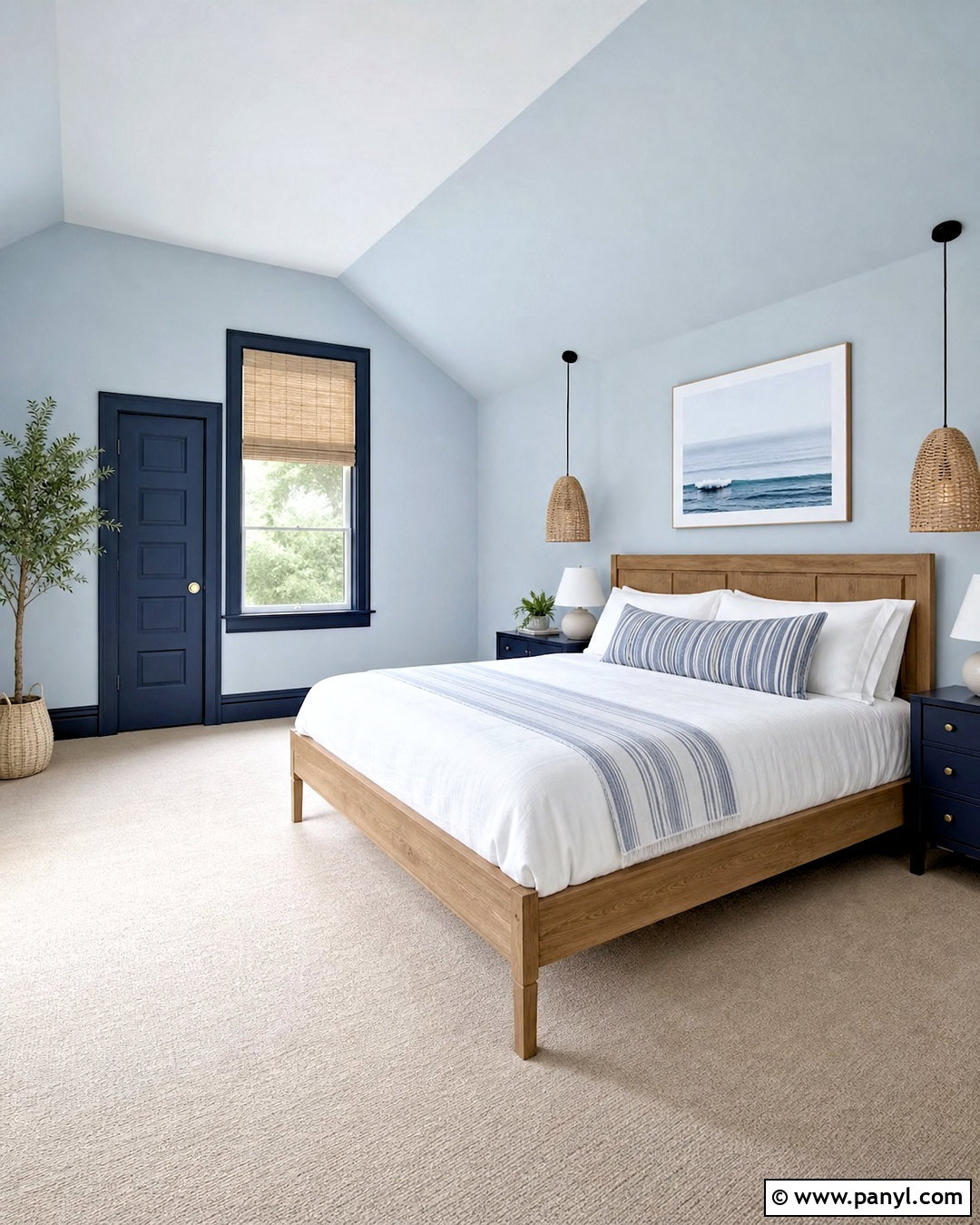 Navy Skirting Boards With Pale Blue Walls - 20 skirting board ideas colour ideas