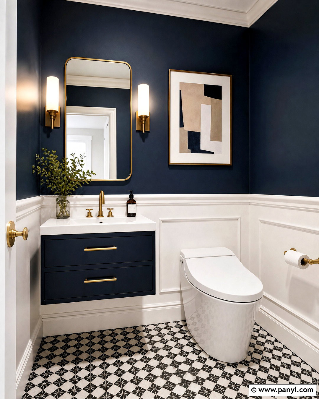 Navy Toilet Room - 20 toilet ideas modern ideas