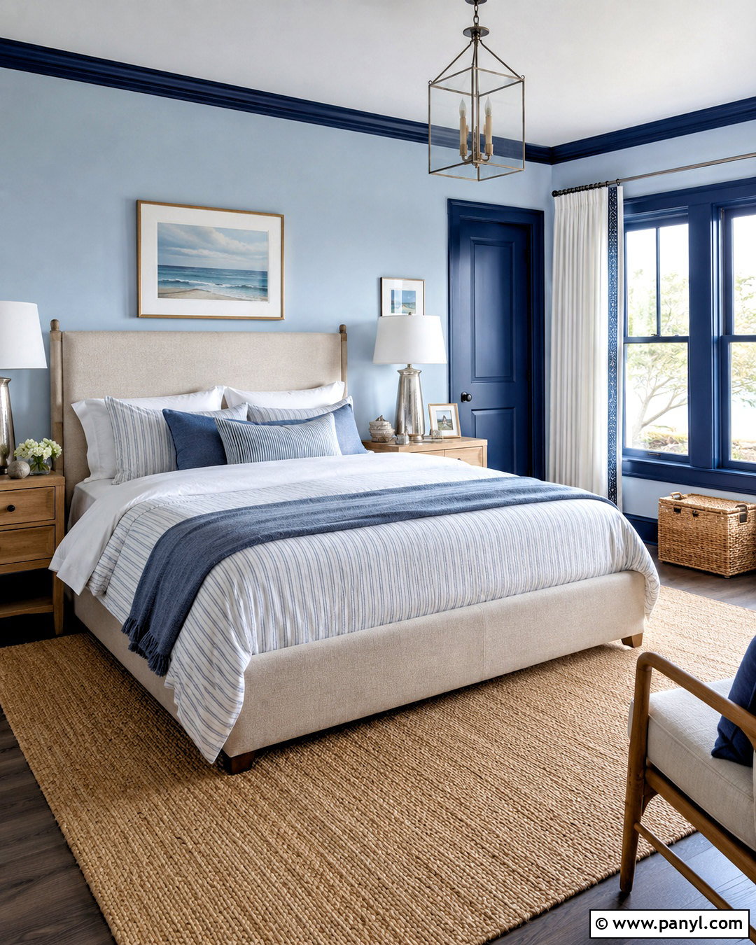 Navy Trim With Pale Blue Walls - 40 dark trim light walls
