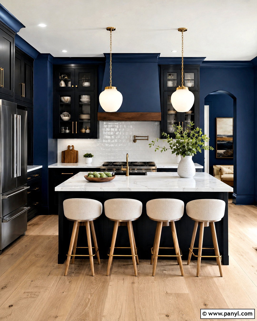 Navy Walls With Black Cabinets - 20 What Wall Color Goes With Black Cabinets