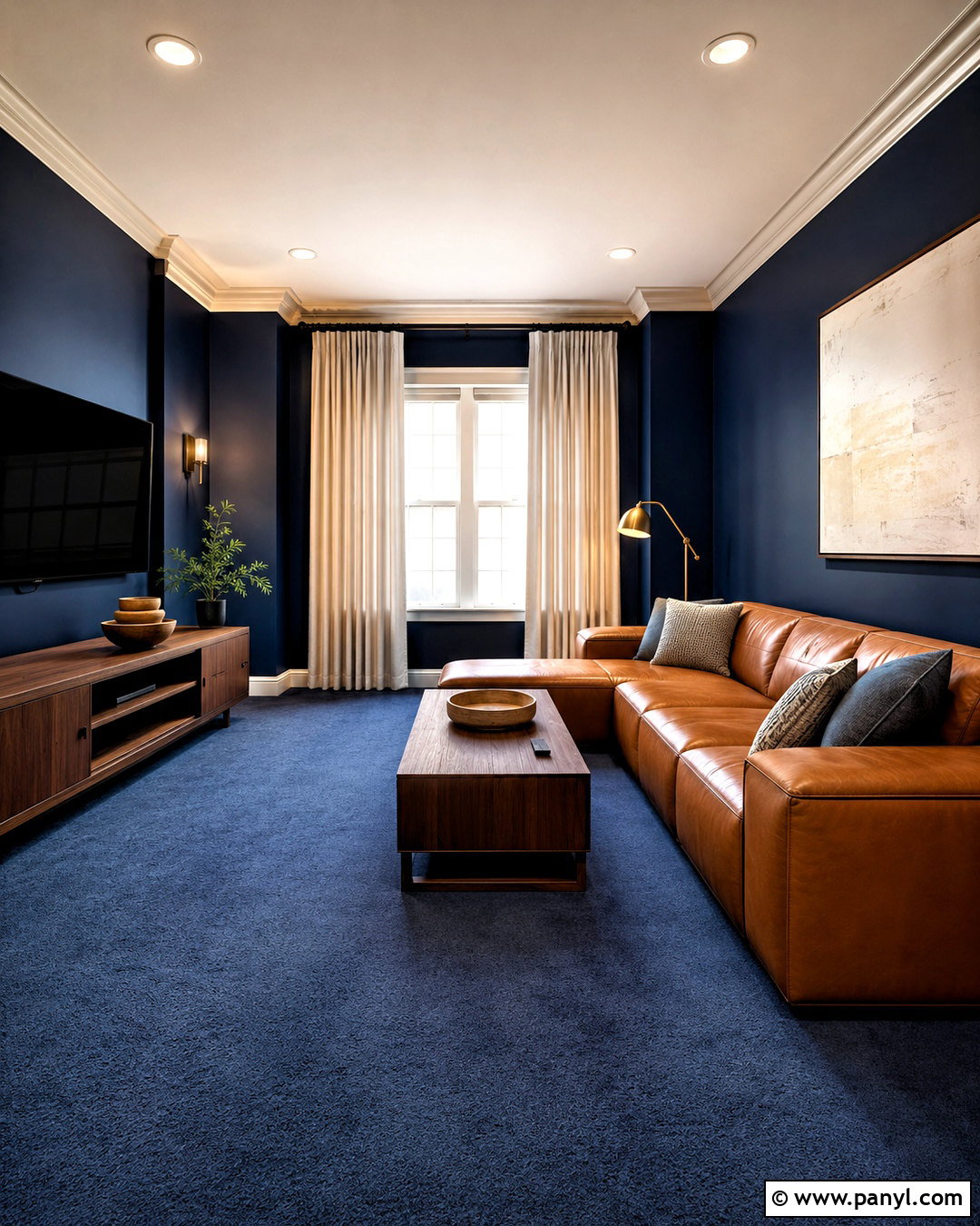 Navy Walls With Blue Carpet - 20 Wall Color With Blue Carpet Ideas