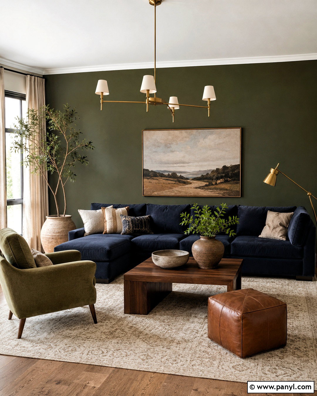 20 Navy Blue and Green Living Room Ideas for a Fresh Look