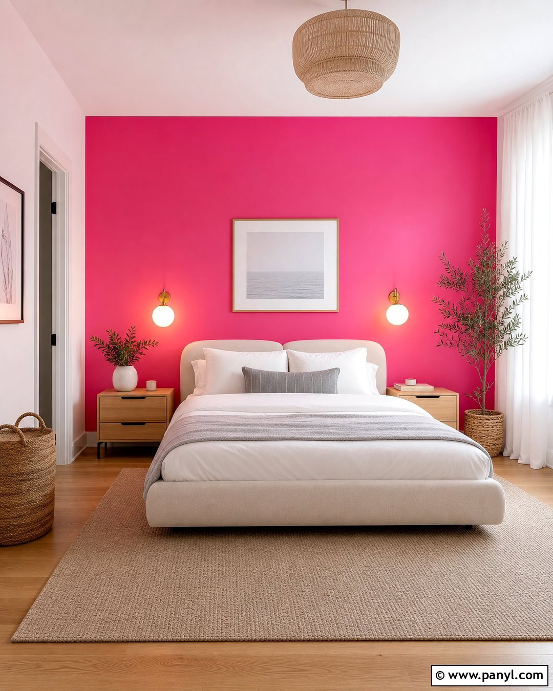 Neon Pink Accent Wall Bedroom - 20 Neon Pink Accent Wall Ideas