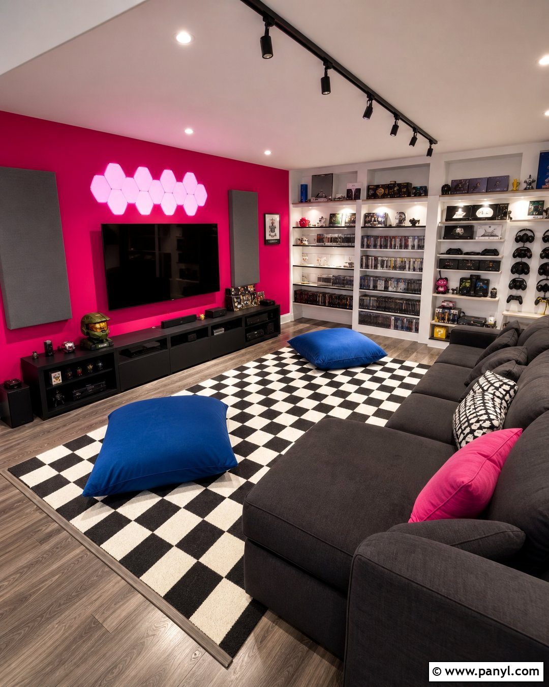 Neon Pink Accent Wall Game Room - 20 Neon Pink Accent Wall Ideas