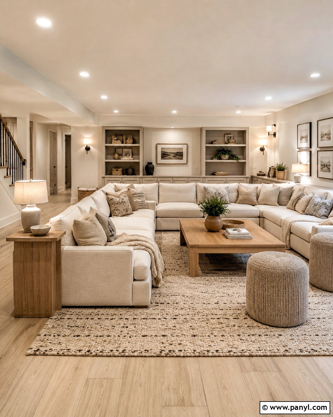 Neutral Basement Family Room - 20 neutral home ideas