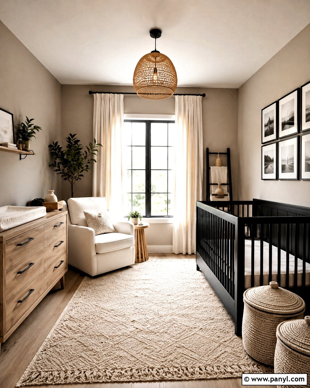 Neutral Black Crib Nursery - 20 black crib nursery ideas