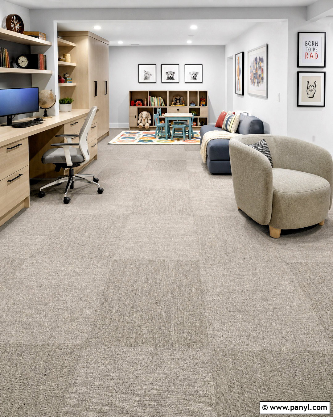 Neutral Carpet Tile Flooring - 20 flooring ideas