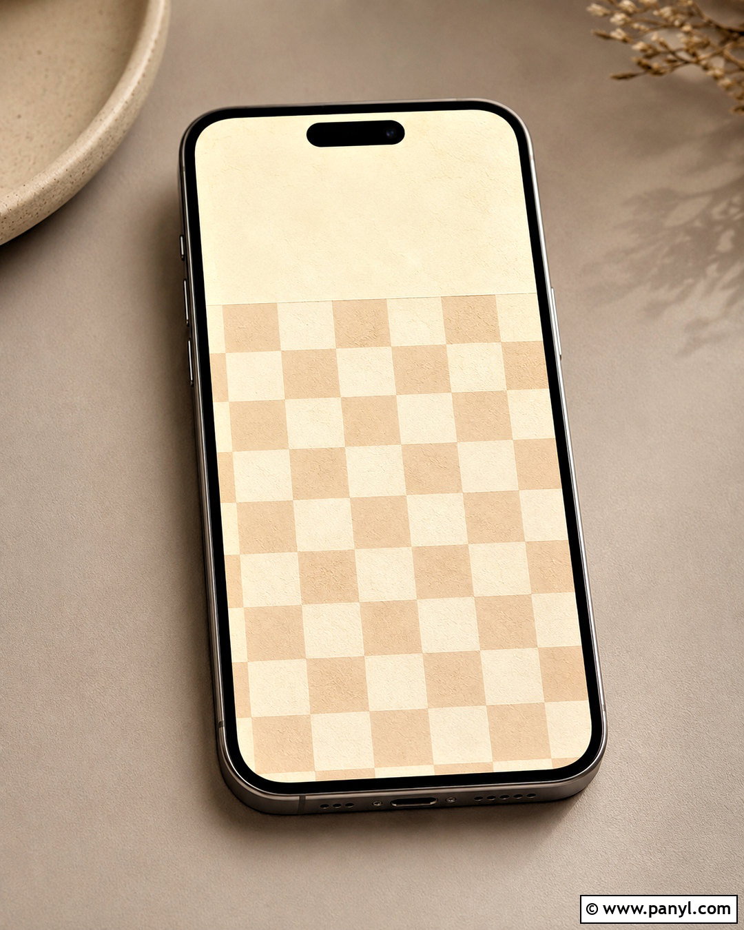 Neutral Checkerboard Lockscreen - 20 neutral lockscreen ideas
