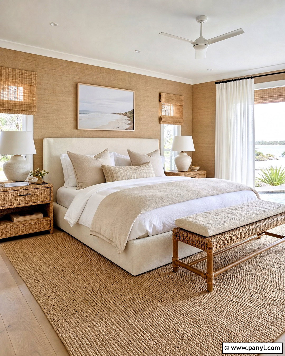 Neutral Coastal Bedroom - 20 neutral interior design ideas