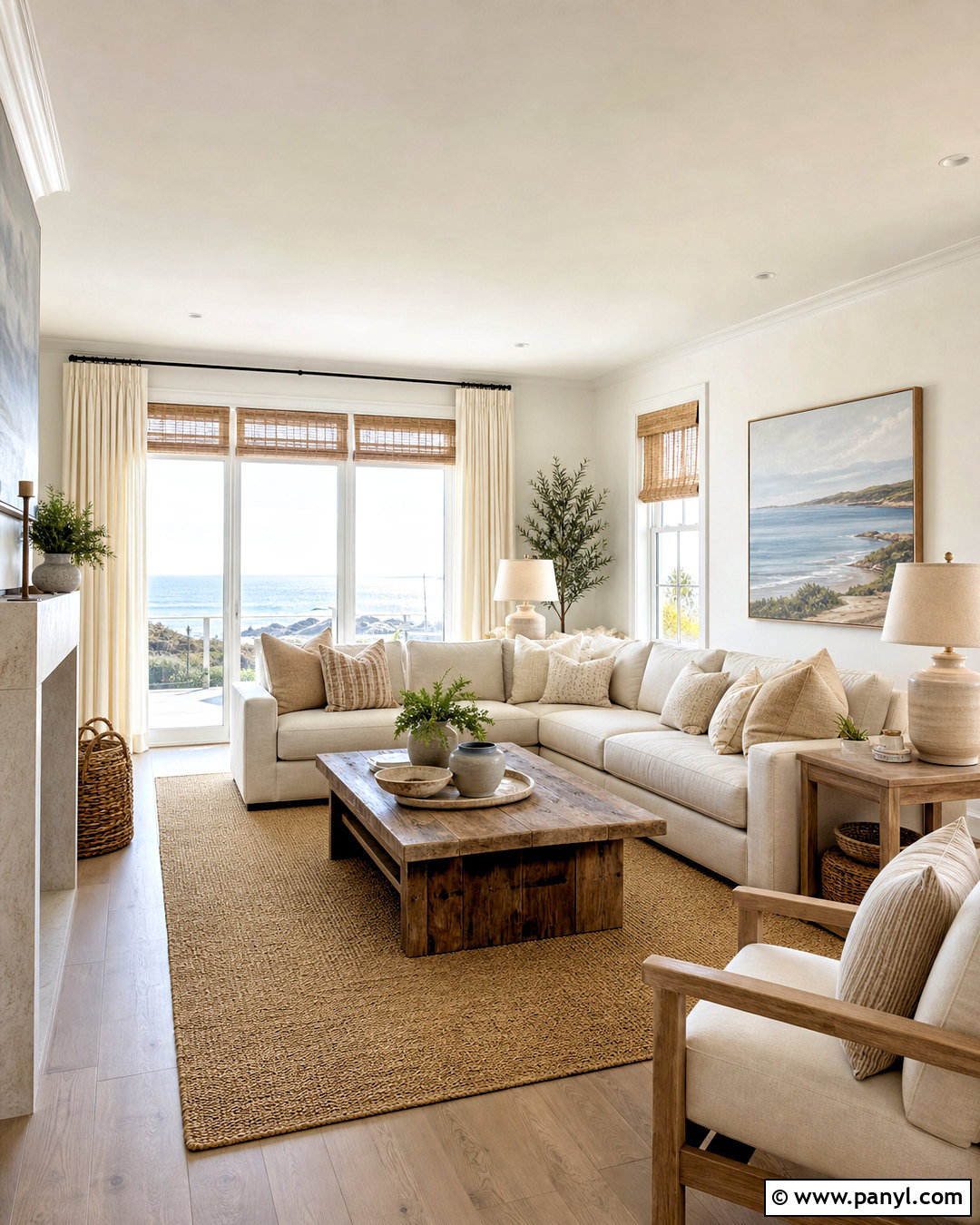 Neutral Coastal Living Room - 20 beach interior design coastal style ideas