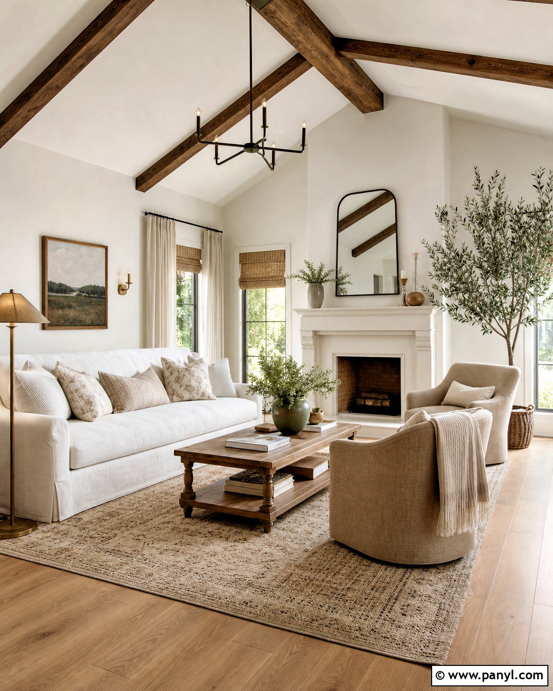 Neutral Farmhouse Living Room - 20 farmhouse living room ideas