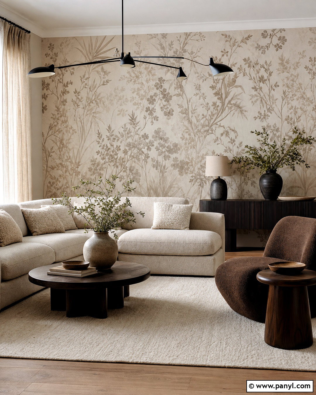 Neutral Floral Wallpaper Living Room - 20 floral wallpaper living room ideas