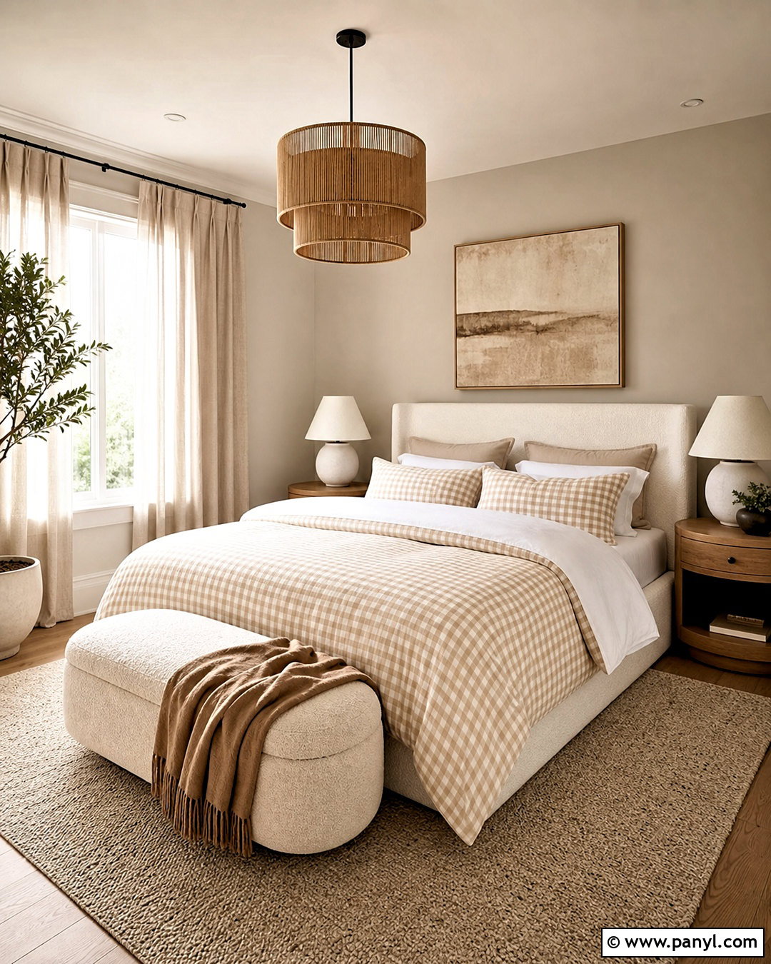 Neutral Gingham Bedding - 20 gingham bedding ideas