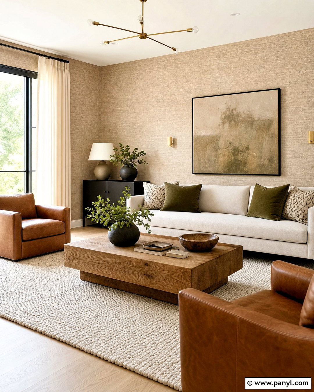 Neutral Grasscloth Textured Wallpaper - 20 textured wallpaper ideas