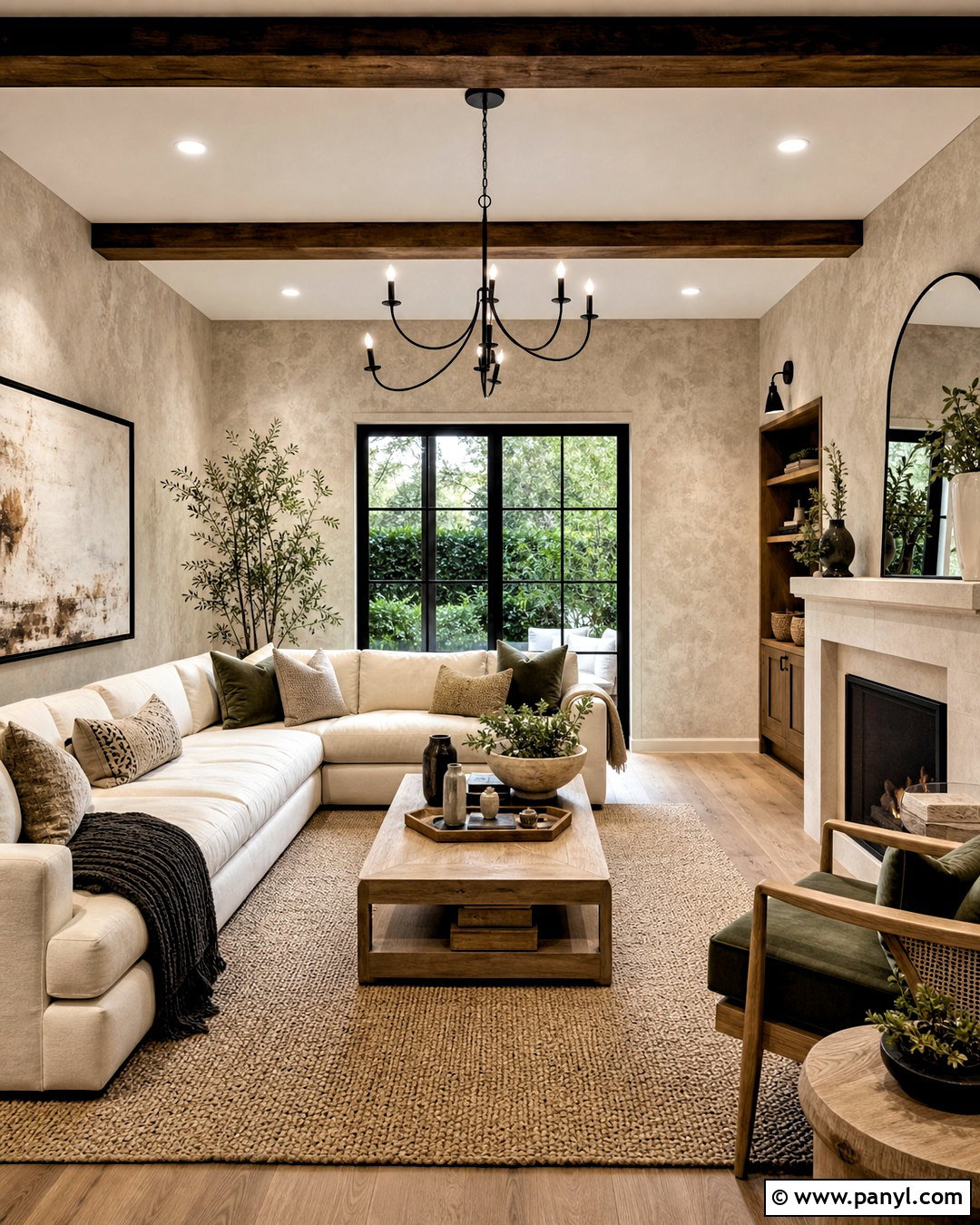 Neutral Greige Sponge Painted Walls - 20 sponge painting walls ideas