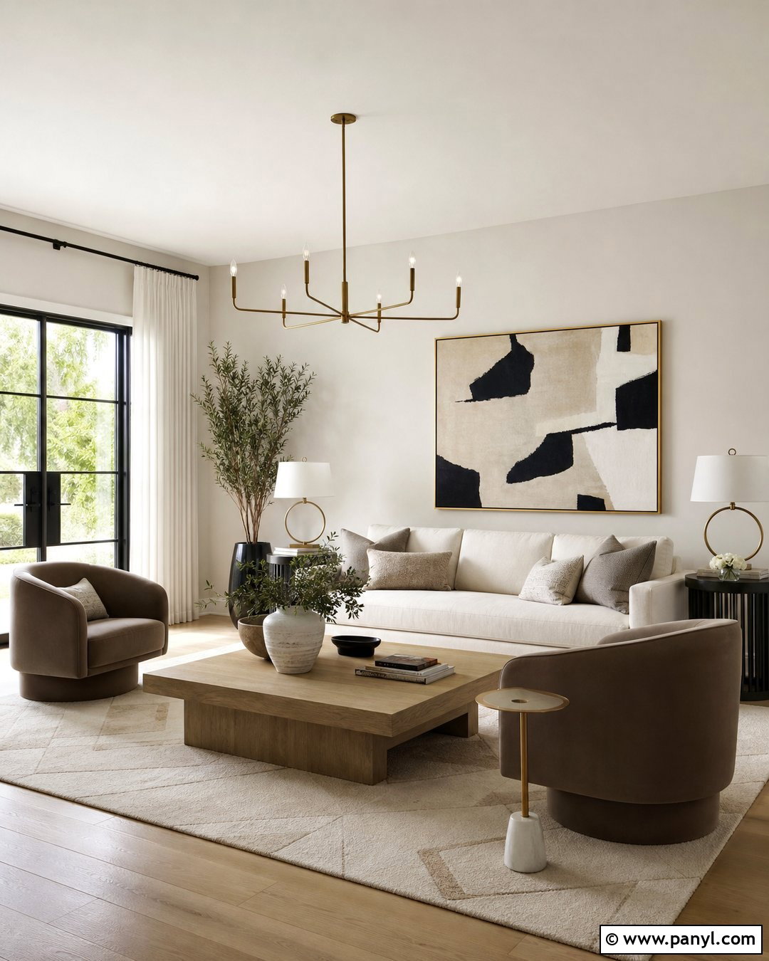 Neutral Ground Modern Room With Black Accents - 30 Neutral Ground Sherwin Williams Walls