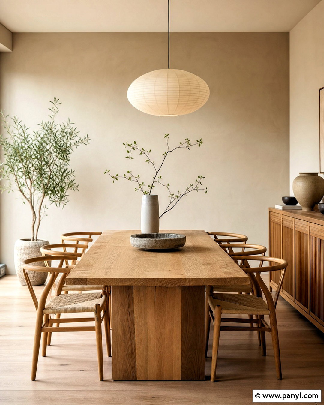 Neutral Japandi Dining Area - 20 neutral interior design ideas