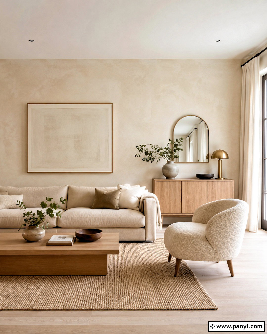 Neutral Limewash Wall - 20 minimal wall ideas