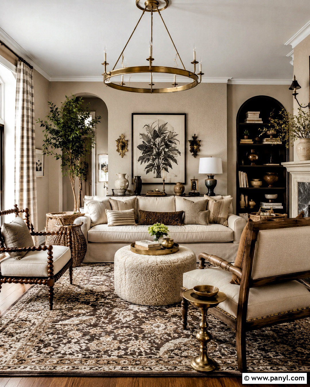 Neutral Maximalist Living Room - 20 maximalist interior living room ideas