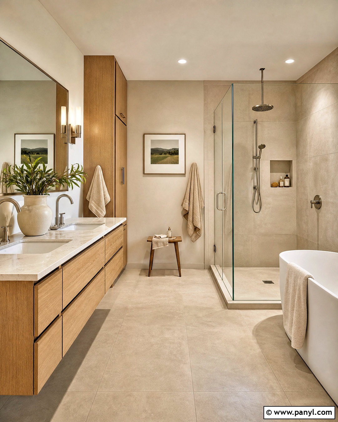 Neutral Minimalist Bathroom - 20 neutral interior design ideas